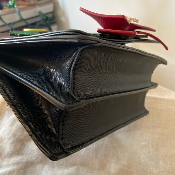 Loungefly Black Leather Nightmare Before Christmas Wreath Handbag - EUC - Picture 7 of 11